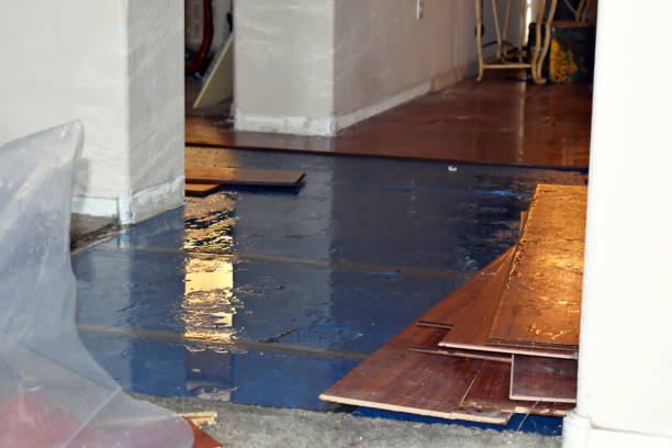 Professional Water Extraction technician working in Cutler, CA